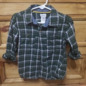 Green Plaid Button Down